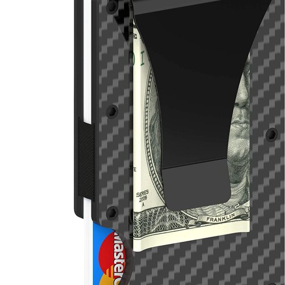 ✨✨BRAND NEW Mens Slim Wallet Minimalist RFID Blocking Money Clip Carbon … - Picture 8 of 8